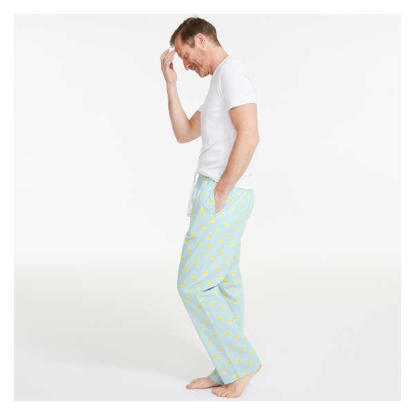Men's Printed Sleep Pant - Light Blue